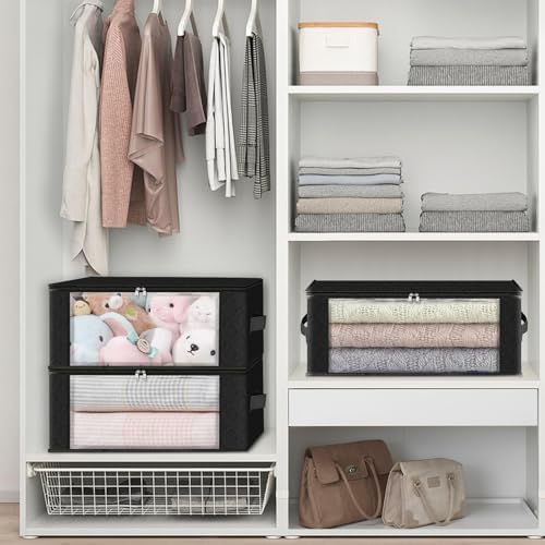 HomeHacks 3-Pack Clothes Organizer Storage Bags, 35L Storage Bins - Image 5