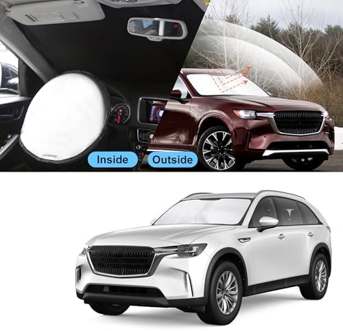 TINGLU Sun Shade for Mazda CX-9 CX9 2016-2025 2026 Accessories Windshield Sun - Image 6