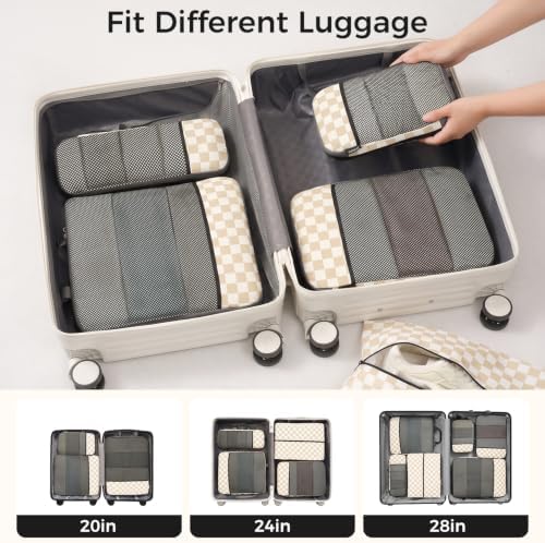 BAGAIL 4 Set/6 Set/8 Set Compression Packing Cubes Travel Accessories - Image 6