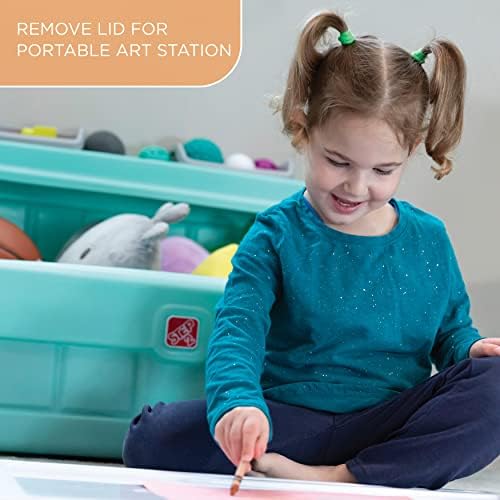 Step2 2-in-1 Toy Box & Art Lid, Kids Toy Storage Bin & Organizer, Easel & Chest - Image 5