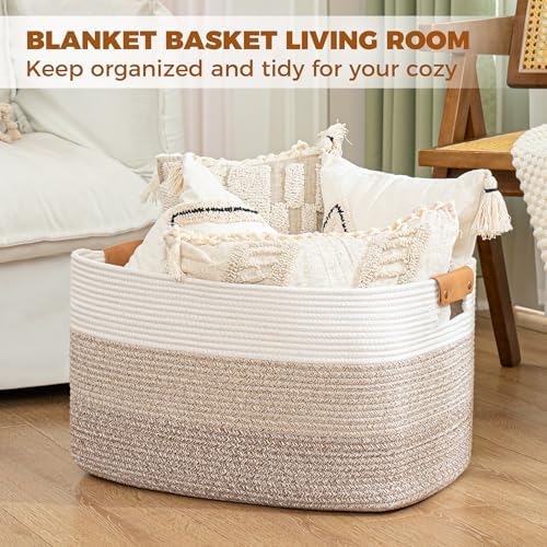 danpinera Blanket Basket, 72L Woven Storage basket - Image 4