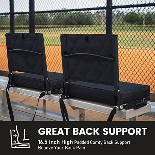 Sheenive Stadium Seats with Back Support, Padded Bleacher Seat Cushion - Image 4
