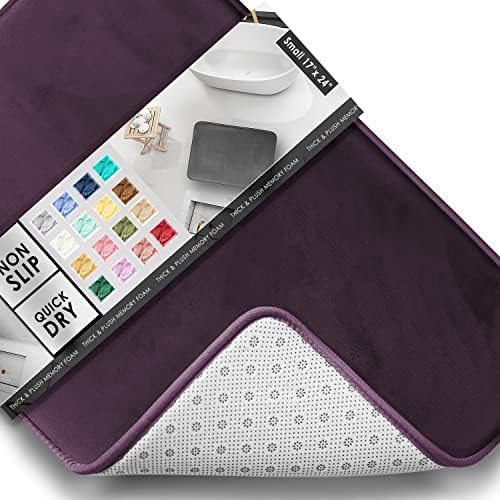Clara Clark Bathroom Rugs, Velvet Memory Foam Bath Mat, Machine Washable Bath by ClaraClark
