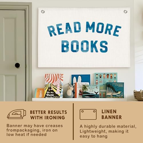 Lacama Reading Nook Decor Read More Books Banner - Image 6