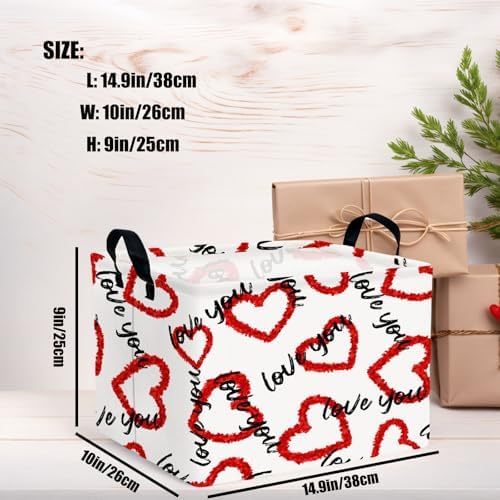 Valentine's Day Basket Gift for Empty Cute Heart Large Storage Bin for Kid and - Image 3