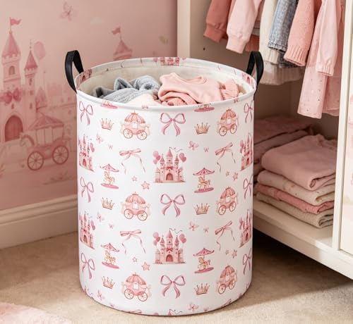 Essme Kids Laundry Basket, Castle Hamper Waterproof Storage Bin - Image 6