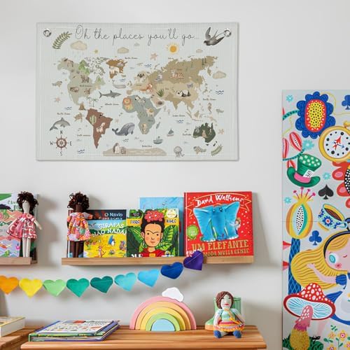 Wheatwin World Map Wall Art Banner - Image 7