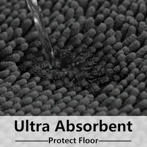 BOANKODU Bathroom Rugs 15x23, Extra Soft Absorbent Chenille Bath Rugs, PVC - Image 6