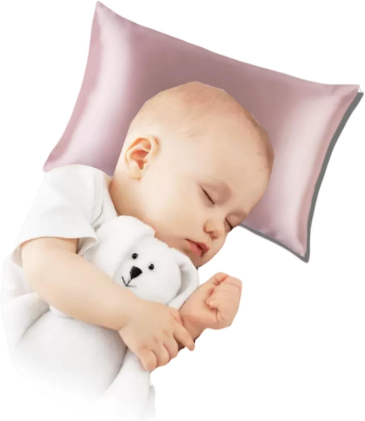Organic Mulberry Silk Baby Pillowcase with Zipper, Small 10"x13" Pillow Cover for Boys & Girls, Ideal for Bed & Travel, Soft for Kids Hair & Skin, Hypoallergenic Pillowcases for Toddlers (Pink)