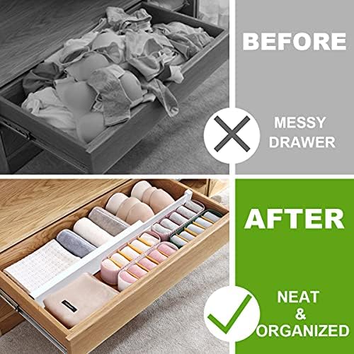 ANTOWIN Bamboo Drawer Dividers Organizers, Expandable Drawer Separators Splitter - Image 2