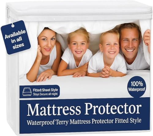 100% Waterproof RV Bunk Mattress Protector 28" x 75" Narrow Twin Size Fitted by SHREEMLINEN