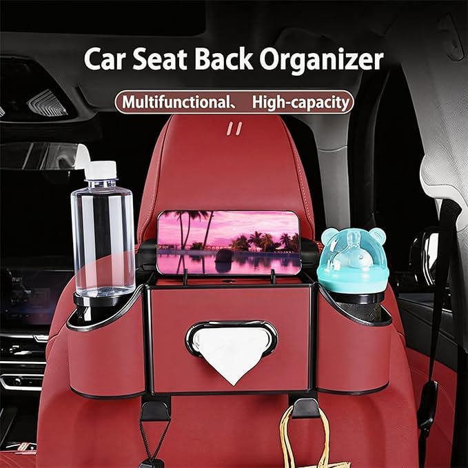Back Seat Car Organizer, 4 in 1 Multifunctional Car Back Seat Storage Box - Image 2