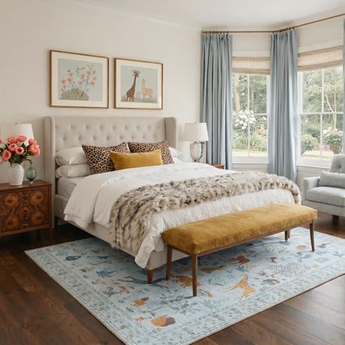 BESBLEE 2X6 Washable Kitchen Runner Rug, Animal Non Slip - Image 6