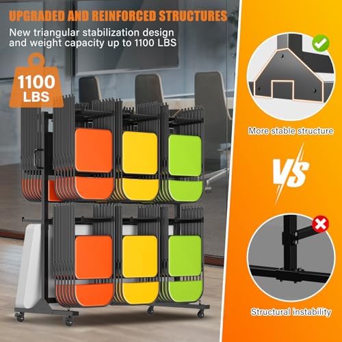 Albott Folding Chair Rack for 12 Tables or 84 Chairs - Image 2