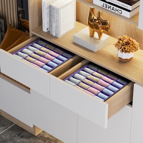 Joyoldelf Sock Drawer Organizer Divider 2 Packs Underwear Organizer, 24 Cell - Image 5