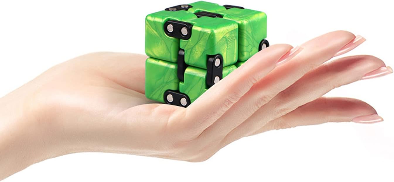 Magic Crazy Cube Stress & Anxiety Relief Toy Killing Time Fidget Toy for Kids Adults ADD ADHD (Blue)