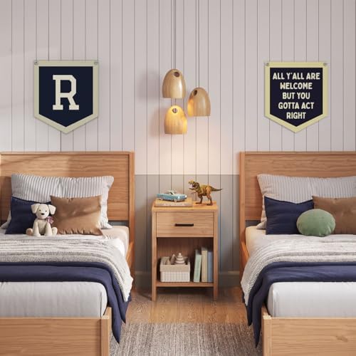 Personalized Baby Gift, Baby Boy Nursery Decor, Initial Pennant - Image 5