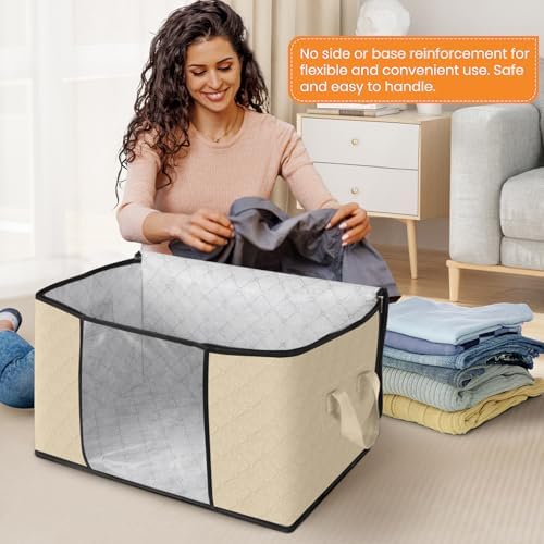 Fab totes 3 Pack Storage Bags for Clothes Blanket Storage Bins - Image 3