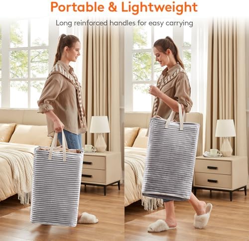 Lifewit 80L Large Laundry Baskets, 6 Pack, Reinforced Handles - Image 4