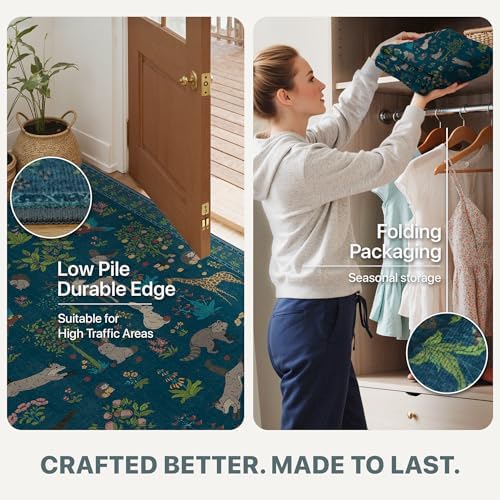 BESBLEE 2X8 Washable Kitchen Runner Rug, Animal Non Slip - Image 4
