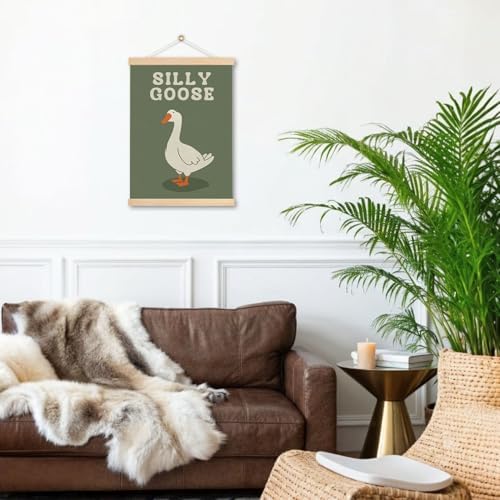 DNEULYR Sage Green Goose Wall Art Poster, Goose Nursery Wall Decor, Funny Silly - Image 5
