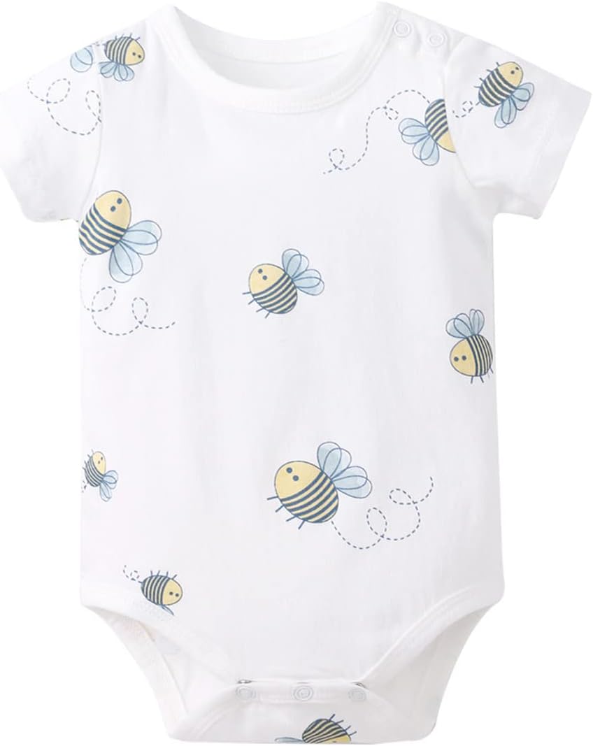pureborn Baby Boys Girls Bodysuit Super Soft Cotton Romper 0-24 Months