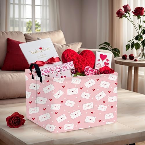 Valentine's Day Basket Gift for Empty Cute Heart Large Storage Bin for Kid and - Image 6