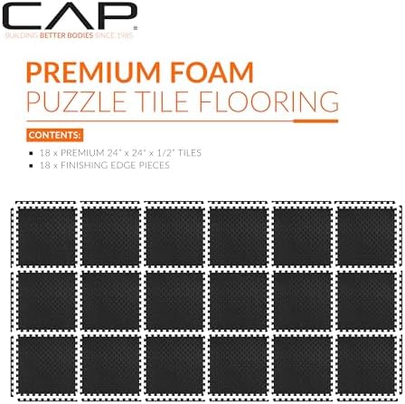 CAP Puzzle Exercise Mats | 1/2” Thick EVA Interlocking Foam Tiles - Image 2