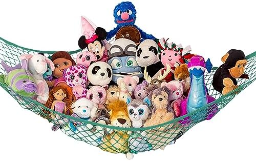 Large Stuffed Animal Storage Hammock 1 Pack | Holds 12 lbs | Corner Stuffed by LillysLove
