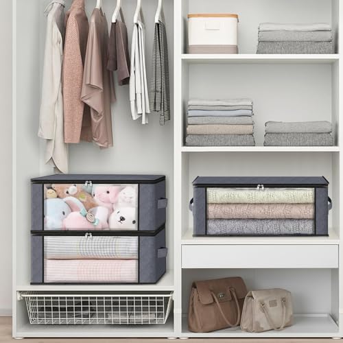 HomeHacks 8-Pack Clothes Organizer Storage Bags, 35L Storage Bins - Image 5