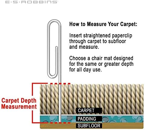 ES Robbins Extra High Pile Carpet ChairMat, Square 72"x72" Beveled Edge - Image 2
