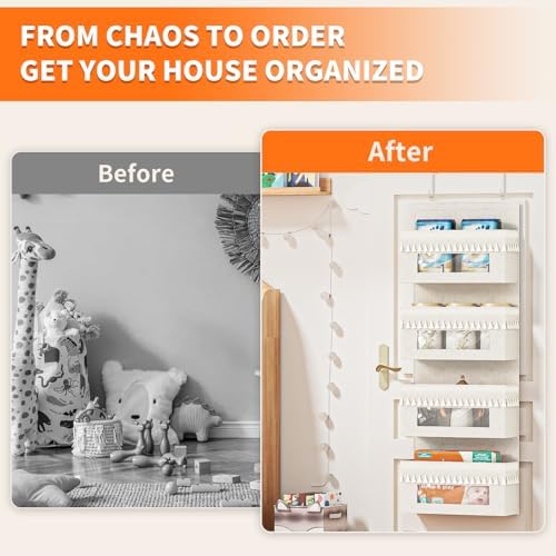 Aokeyee 4 Tier Over Door Organizer Nursery - Image 3