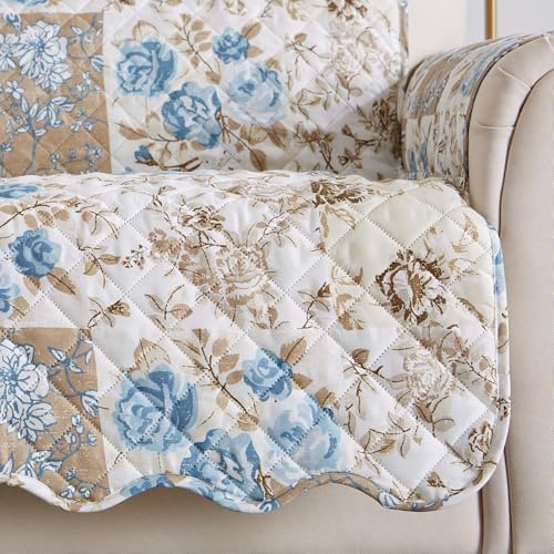 Great Bay Home Reversible Floral Patchwork Recliner Furniture Protector - Image 2