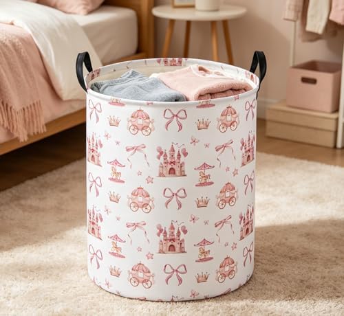 Essme Kids Laundry Basket, Castle Hamper Waterproof Storage Bin - Image 4