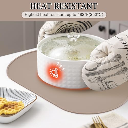 Silicone Placemat Set of 4, Heat Resistant Placemats - Image 4