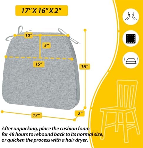 AAAAAcessories Chair Cushions for Dining Chairs - Image 2