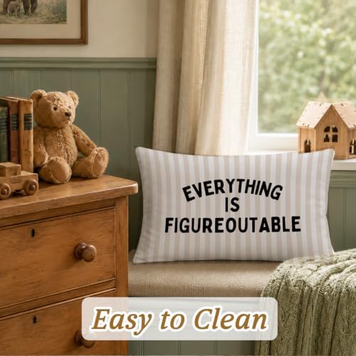 Everything is Figureoutable Inspirational 12x20 Pillow Cover, Positive - Image 3