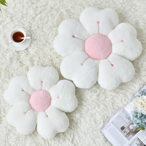 Flower Pillow, Cute Daisy Decorative Throw Pillows, 19.6 Inches - Image 2