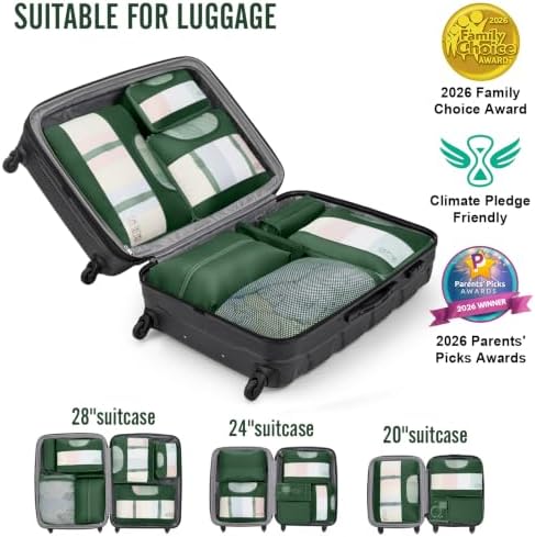 Veken 10 Set Packing Cubes for Travel Essentials, Suitcase Organizer Bags in 4 - Image 4