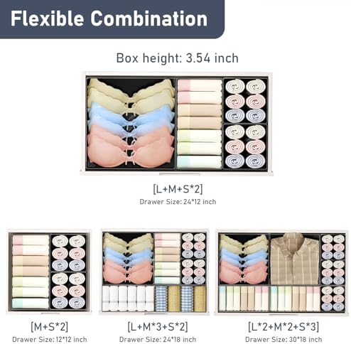 DIMJ Drawer Organizer Clothes- 26 Pack Baby Dresser Organizer - Image 4