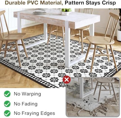 4' x 6' Upgraded Waterproof Rug-Look Floor Mat, Plastic Floor Protector - Image 5