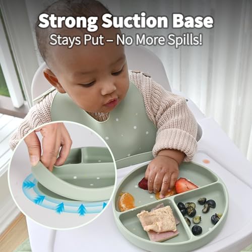 Little Rawr Baby Led Weaning Bundle, 100% Silicone Baby Feeding Set Includes - Image 4
