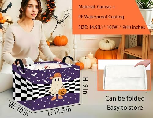 Large Halloween Themed Candy Gift Boo Basket - Image 2