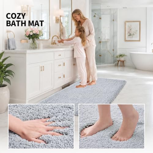 ILANGO Bathroom Rugs 48" × 24", Extra Soft Absorbent Microfiber Bath Rugs - Image 5