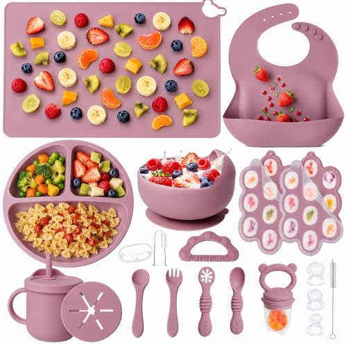 19 Pcs Silicone Baby Feeding Set Eating Essentials by JVEOOBabyProducts-SaferHigherStandardsBetterService