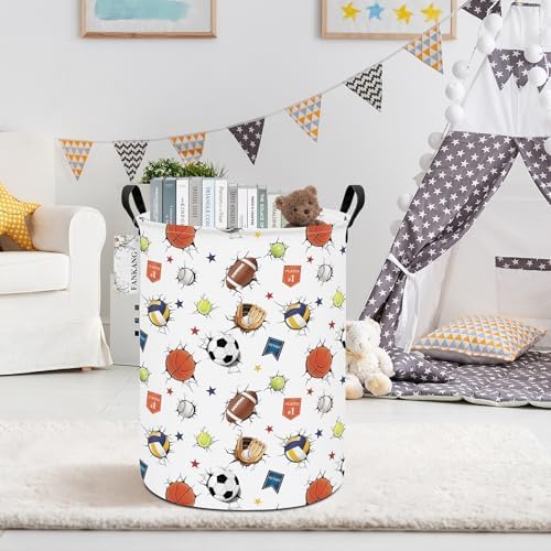 Sports Ball Storage Bin Foldable Nursery Basket - Image 5