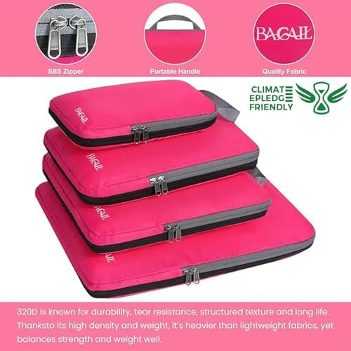 BAGAIL 4 Set/6 Set/8 Set Compression Packing Cubes Travel Accessories - Image 5