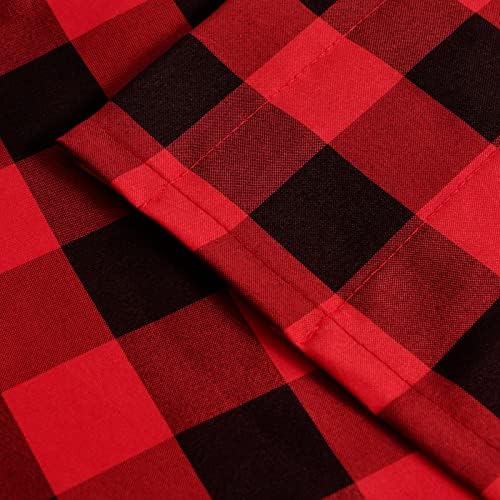 Hiasan Buffalo Plaid Curtains Valances, 42W x 18L, 1 Panel - Image 5