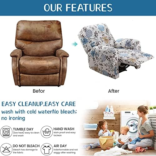 Recliner Chair Covers 4-Pieces Recliner Slipcovers Lazy Boy Chair Covers - Image 6
