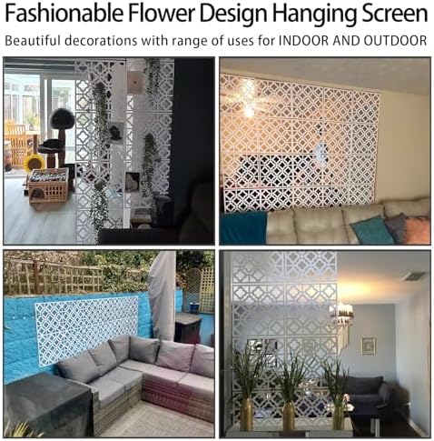 Stepstall 12 Pcs PVC Hanging Room Divider, Thick Decorative Flower Design Room - Image 6